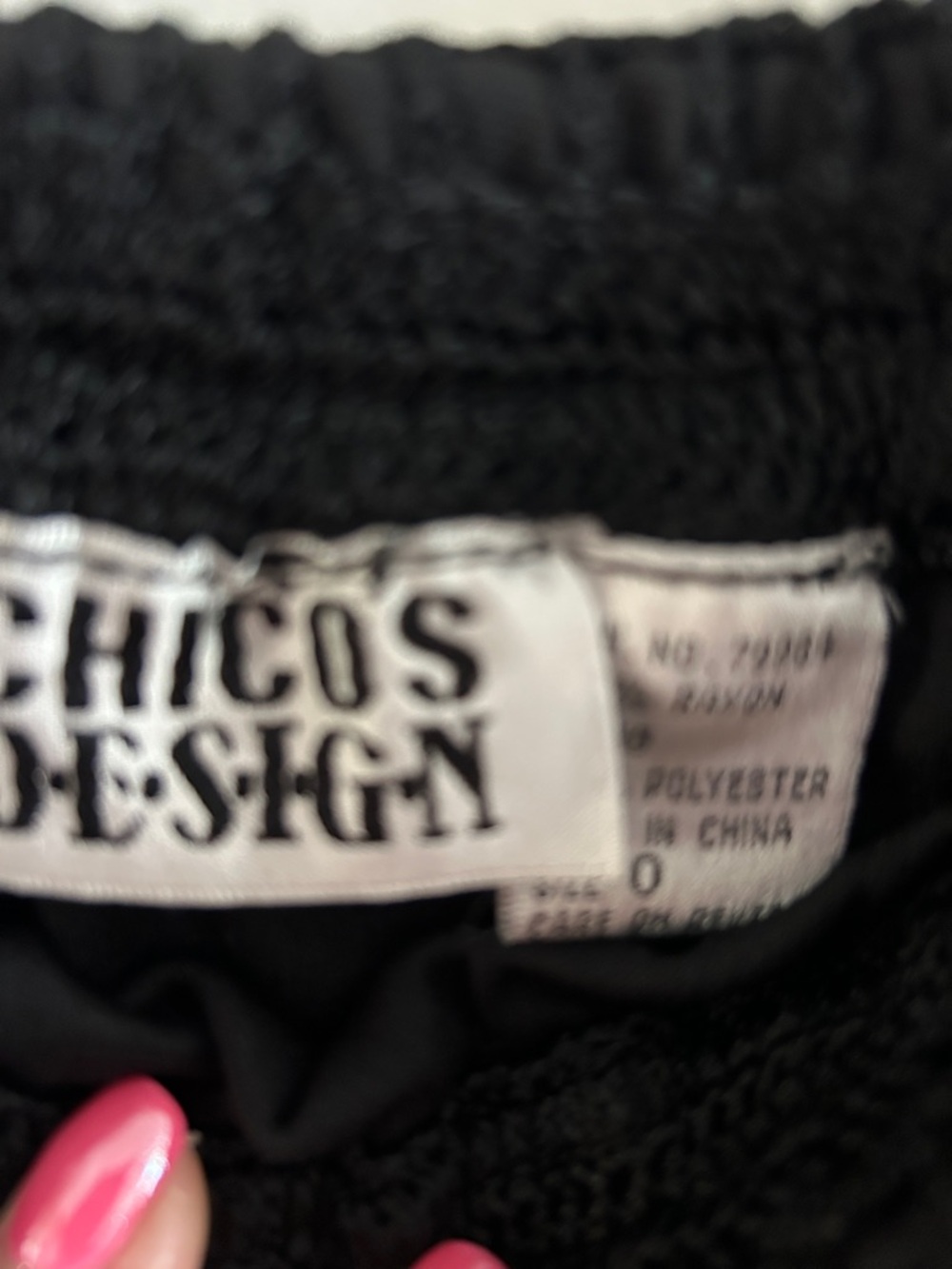 Chico's Black Crochet Maxi Skirt with Scalloped Hem size 0 - Picture 3 of 4